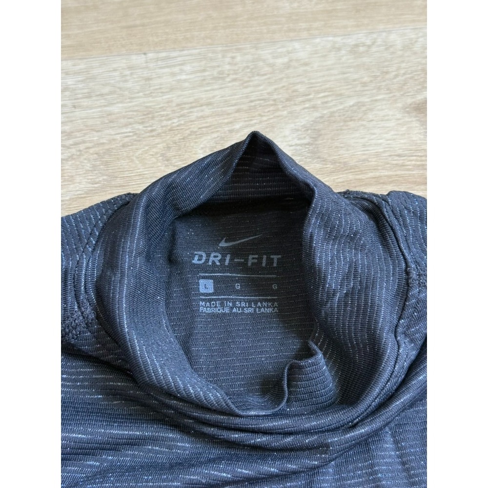 EUC Nike Shirt Womens Size L Long Sleeve Pullover Pro Warm Mock Neck Sparkle Run - Picture 3 of 8